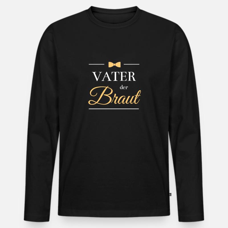 vater der braut - Männer Premium Bio Langarmshirt - Schwarz