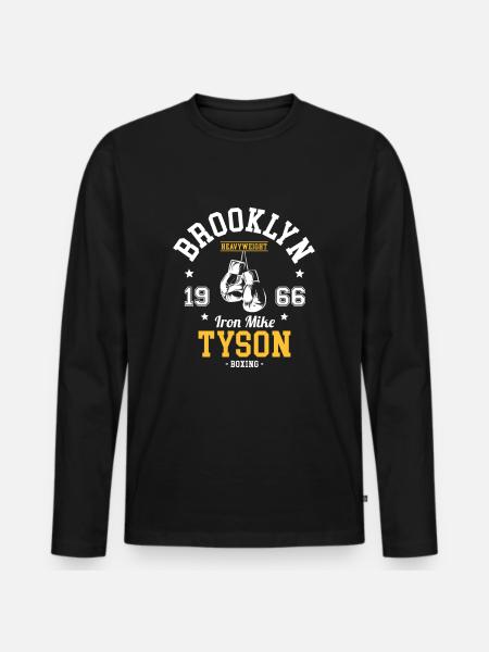 Eisen Mike Tyson - Männer Premium Bio Langarmshirt - Schwarz