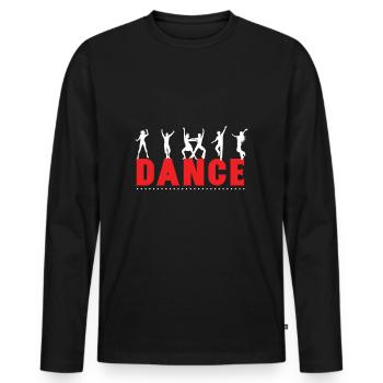 Danseur danseur danse danse sport cadeau - T-shirt manches longues Premium bio Homme - noir - Devant - Nico (187cm)