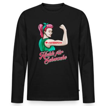 Ergotherapeutin - Nichts für Schwache Geschenk - Männer Premium Bio Langarmshirt - Schwarz - Vorne - Nico (187cm)