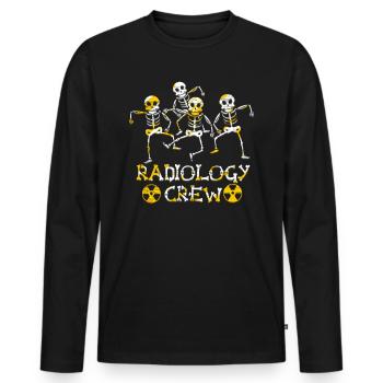 Radiology Crew - Radiologists & X-ray Technicians - Men's Premium Organic Long Sleeve Shirt - black - Front - Nico (187cm)