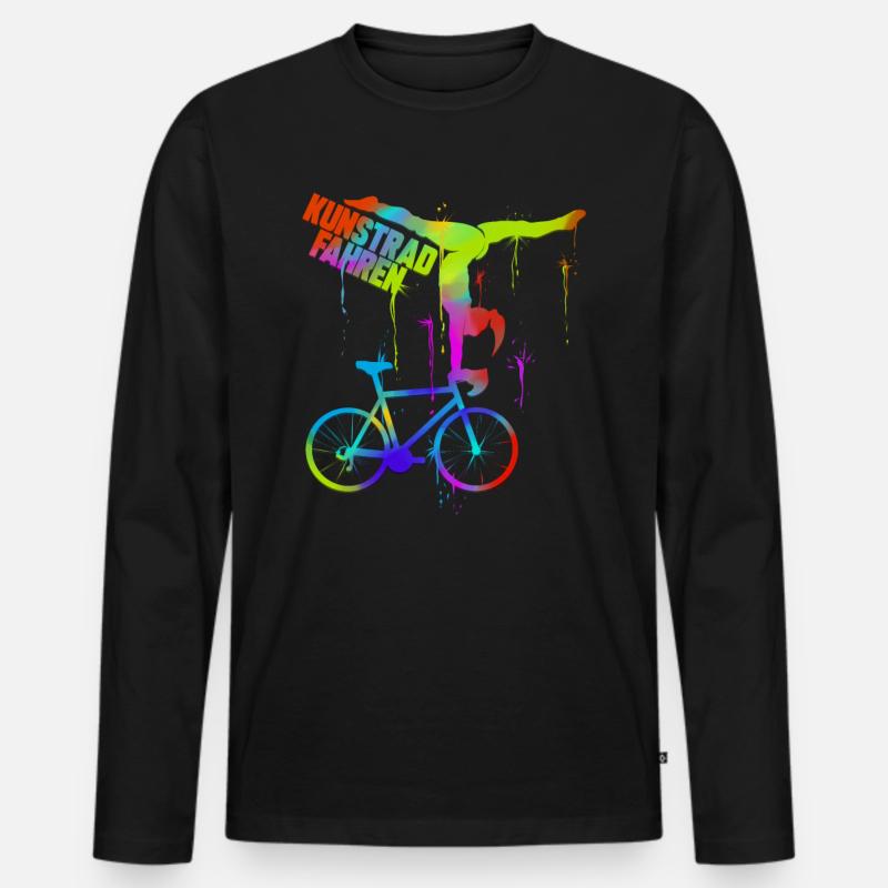 Kunstradfahrer und Radfahrer Geschenk - Männer Premium Bio Langarmshirt - Schwarz