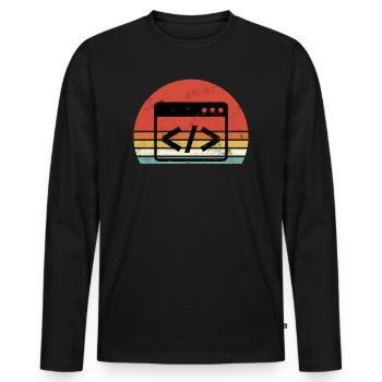 Je déteste le codage du programmeur de programmation - T-shirt manches longues Premium bio Homme - noir - Devant - Nico (187cm)