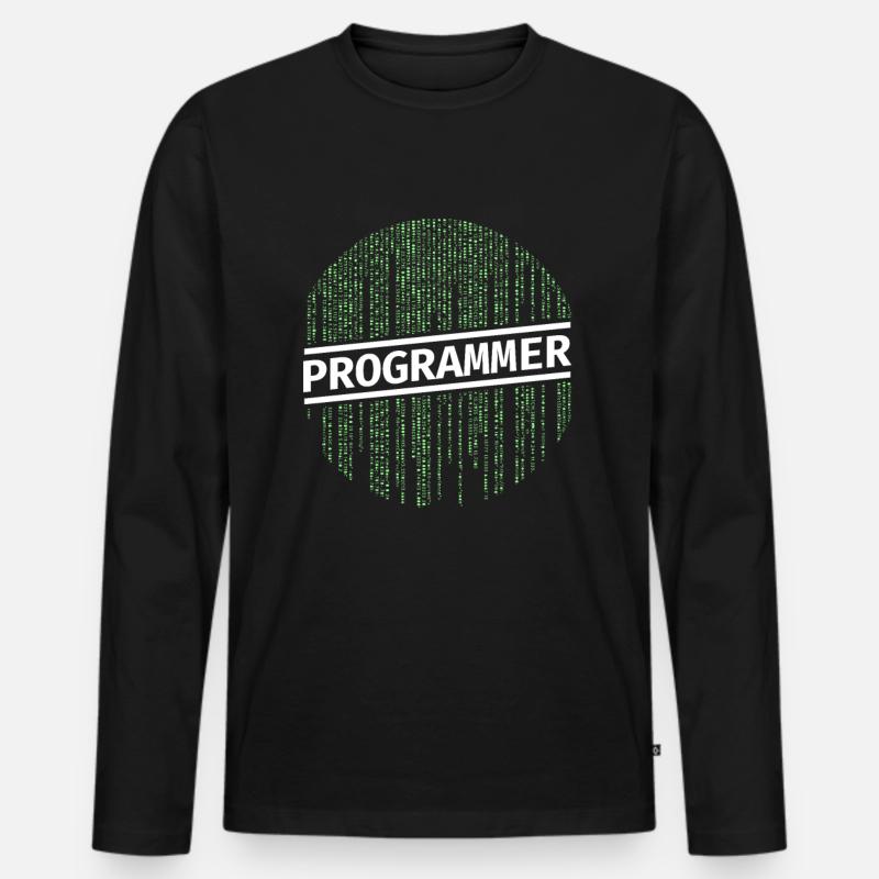 Codage du programmeur programmeur - T-shirt manches longues Premium bio Homme - noir