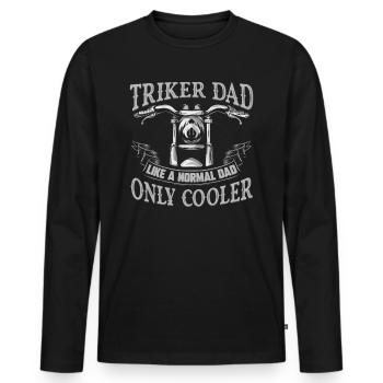 Triker Dad's are cool motor trike tricycle bikers - Men's Premium Organic Long Sleeve Shirt - black - Front - Nico (187cm)