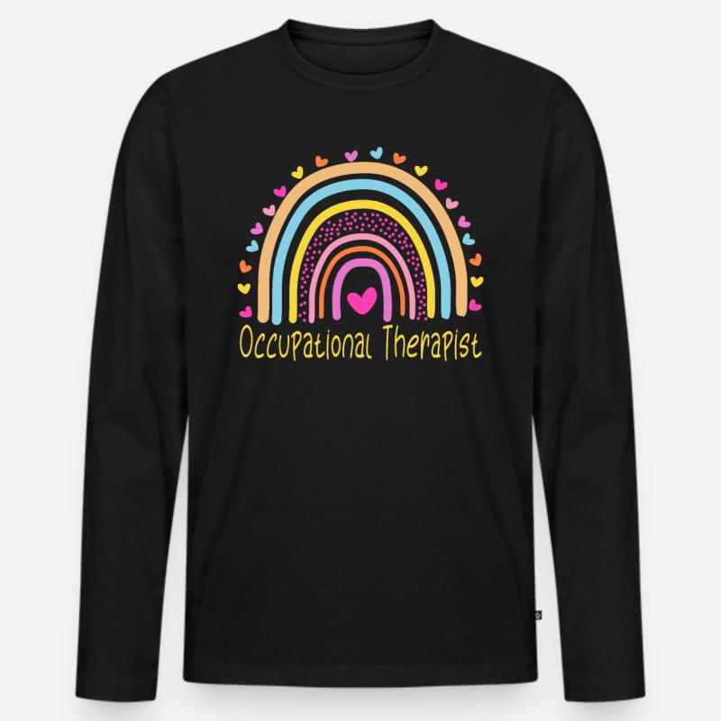 Beschäftigungstherapeutin - Männer Premium Bio Langarmshirt - Schwarz