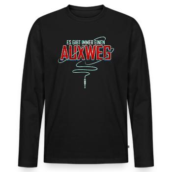 Es gibt immer einen Auxweg Tontechniker Tontechnik - Männer Premium Bio Langarmshirt - Schwarz - Vorne - Nico (187cm)