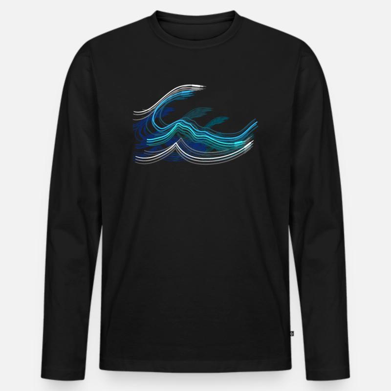 Aux Wellen Tontechniker & Tontechnik Geschenk - Männer Premium Bio Langarmshirt - Schwarz