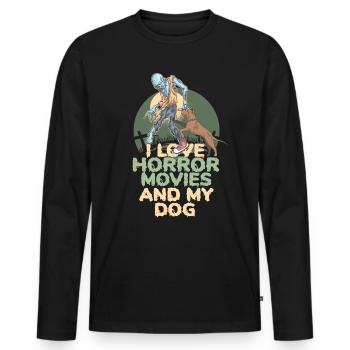 Horror Horrorfilm - Männer Premium Bio Langarmshirt - Schwarz - Vorne - Nico (187cm)