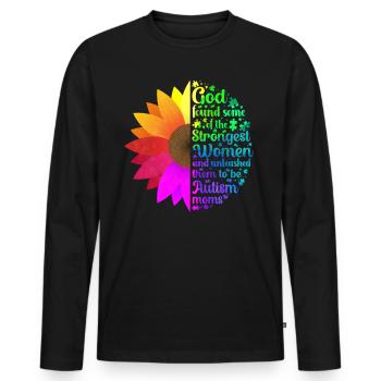 Autism Awareness - Men's Premium Organic Long Sleeve Shirt - black - Front - Nico (187cm)