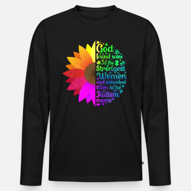 Autismus Bewusstsein - Männer Premium Bio Langarmshirt - Schwarz