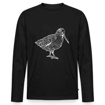 Oiseau oiseau oiseau mouches - T-shirt manches longues Premium bio Homme - noir - Devant - Nico (187cm)