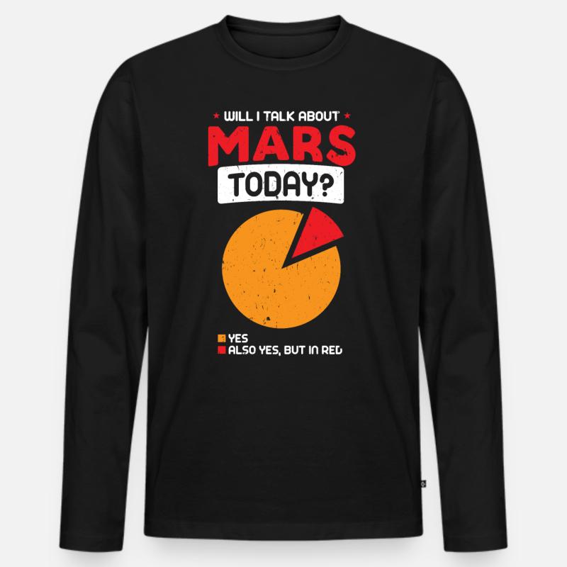 Mars - Männer Premium Bio Langarmshirt - Schwarz