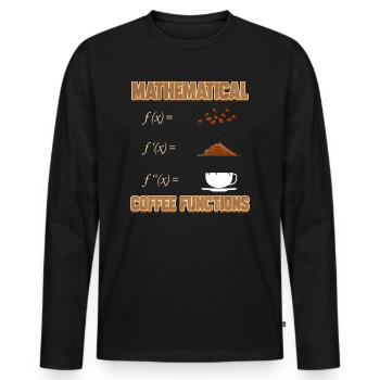 Mathematische Kaffee Funktionen Mathematiker - Männer Premium Bio Langarmshirt - Schwarz - Vorne - Nico (187cm)