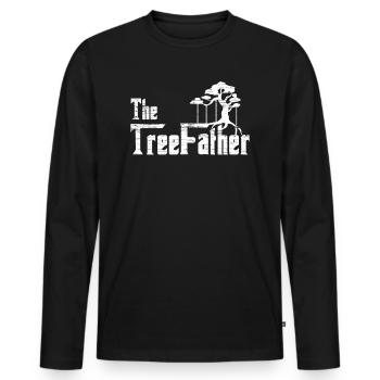 Bonsai Tree The Treefather Miniature Tree Gardener - Men's Premium Organic Long Sleeve Shirt - black - Front - Nico (187cm)