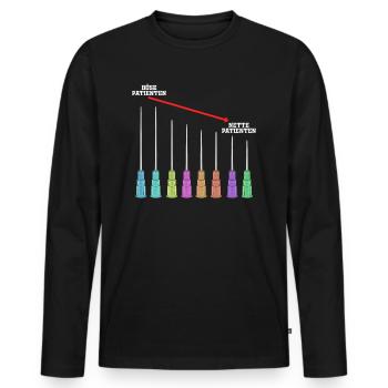 Böse Nette Patienten Medizinische Fachangestellte - Männer Premium Bio Langarmshirt - Schwarz - Vorne - Nico (187cm)
