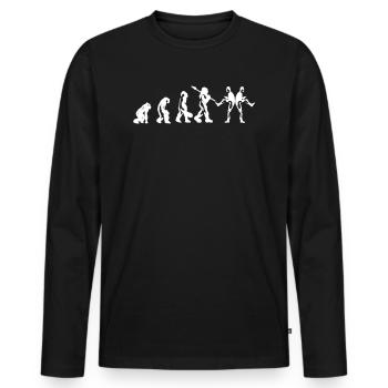 Hardtekk Musique Hakken Evolution Techno Music Raver - T-shirt manches longues Premium bio Homme - noir - Devant - Nico (187cm)
