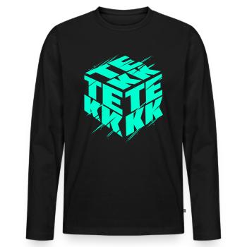 Tekk Music Hardtekk Musik & Raver - T-shirt manches longues Premium bio Homme - noir - Devant - Nico (187cm)