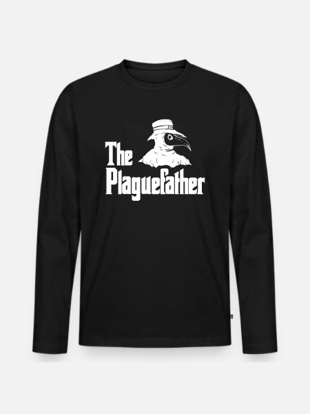 Pestfather Funny middelalderen Pest Doctor - Premium økologisk langærmet T-shirt til mænd - sort