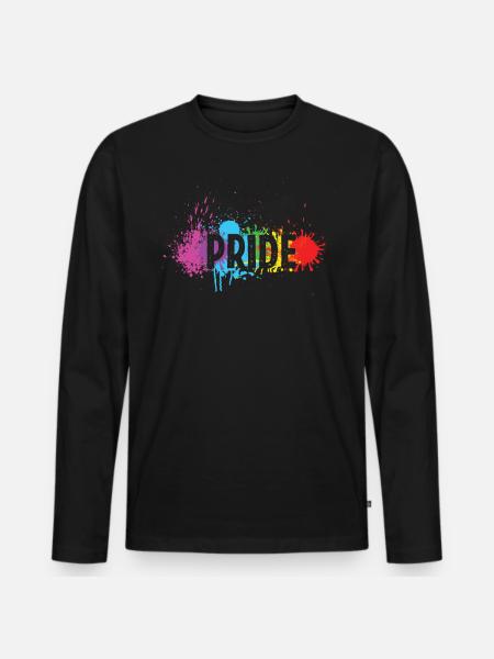 LGBT Rainbow Pride - Men's Premium Organic Long Sleeve Shirt - black
