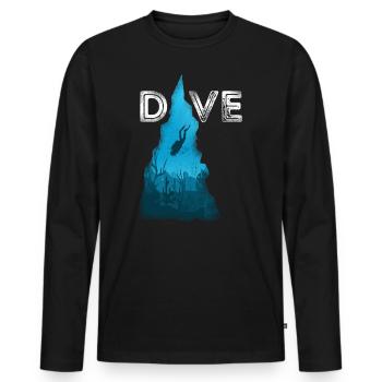 Scuba Diving Diver Dive - Männer Premium Bio Langarmshirt - Schwarz - Vorne - Nico (187cm)