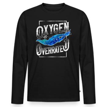 Swimming Swimmer Swim Oxygen Is - T-shirt manches longues Premium bio Homme - noir - Devant - Nico (187cm)