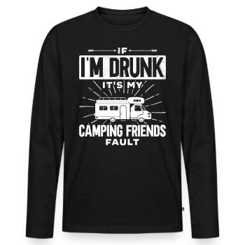 Camping Campervan Motorhome - Männer Premium Bio Langarmshirt - Schwarz - Vorne - Nico (187cm)