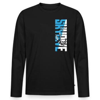 Skydiving Skydive - Men's Premium Organic Long Sleeve Shirt - black - Front - Nico (187cm)