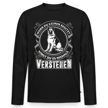 German Shepherd Dog - Männer Premium Bio Langarmshirt - Schwarz - Vorne - Nico (187cm)