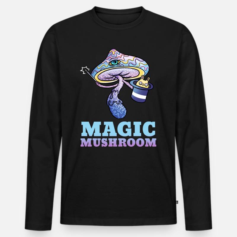 Trippy Psilocybin Toadstool Gift Psy & Goa Men's Premium Organic Long Sleeve Shirt