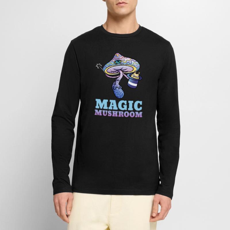 Trippy Psilocybin Toadstool Gift Psy & Goa Men's Premium Organic Long Sleeve Shirt
