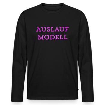 Auslaufmodell Lustiger Spruch Witzig Fun fun - Männer Premium Bio Langarmshirt - Schwarz - Vorne - Nico (187cm)
