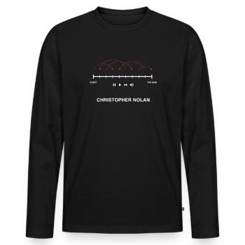 Der Nolan Film - Männer Premium Bio Langarmshirt - Schwarz - Vorne - Nico (187cm)