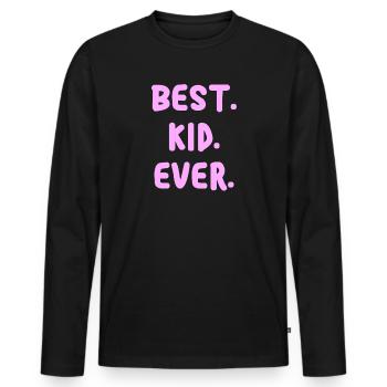 Best kid ever Kinder Spruch für Kind einschulung - Männer Premium Bio Langarmshirt - Schwarz - Vorne - Nico (187cm)