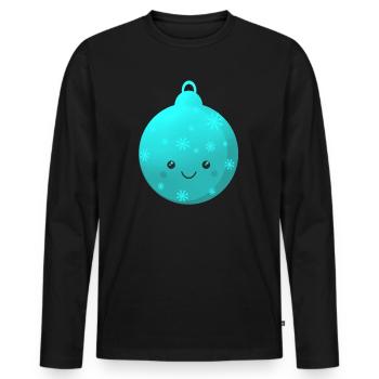 Beautiful Christmas Bauble Christmas Tree Ball - Men's Premium Organic Long Sleeve Shirt - black - Front - Nico (187cm)