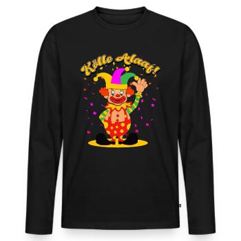 Karneval Köln - Männer Premium Bio Langarmshirt - Schwarz - Vorne - Nico (187cm)