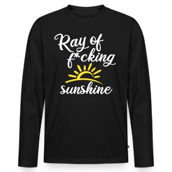 Ray of fucking Sunshine - Männer Premium Bio Langarmshirt - Schwarz - Vorne - Nico (187cm)