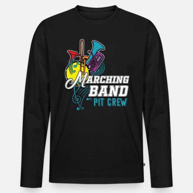 Marching Band - Männer Premium Bio Langarmshirt - Schwarz