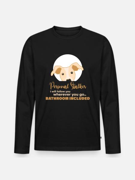 Greyhound, dog , whippet - Men's Premium Organic Long Sleeve Shirt - black