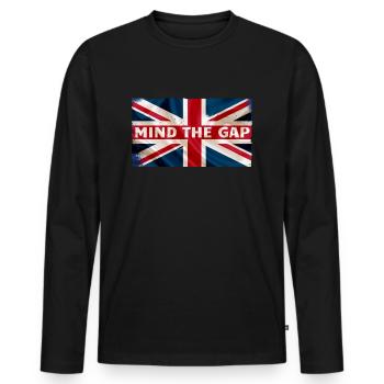 Design for an Anglophile England - Men's Premium Organic Long Sleeve Shirt - black - Front - Nico (187cm)