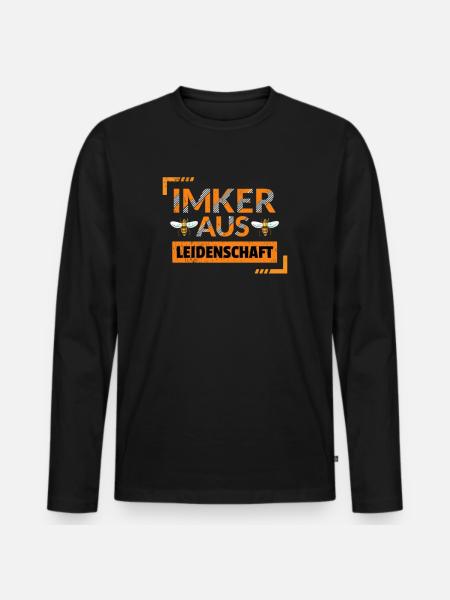 Beekeeper out of Passion - Men's Premium Organic Long Sleeve Shirt - black