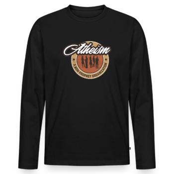Atheism A NonProphet Organization for an Atheist - Men's Premium Organic Long Sleeve Shirt - black - Front - Nico (187cm)