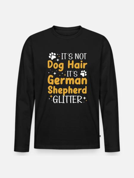 Deutscher Schäferhund German Shepherd - Männer Premium Bio Langarmshirt - Schwarz