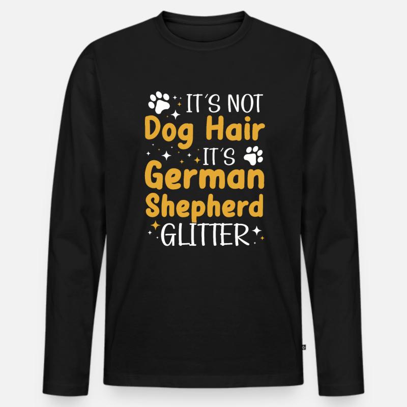 Deutscher Schäferhund German Shepherd - Männer Premium Bio Langarmshirt - Schwarz