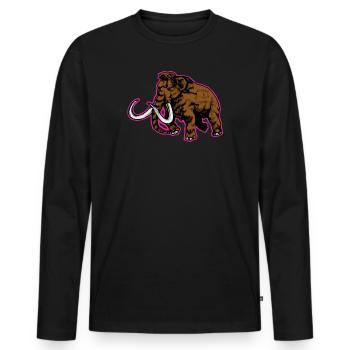 Mammut Eiszeit Elefant Achäologie Wollhaarmammut - Männer Premium Bio Langarmshirt - Schwarz - Vorne - Nico (187cm)