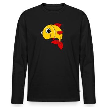 Fishing sweet fish fishing fishing sport fisherman - Men's Premium Organic Long Sleeve Shirt - black - Front - Nico (187cm)