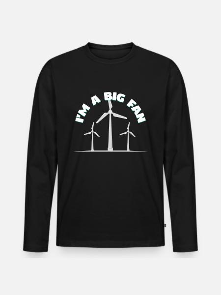 wind energy - Men's Premium Organic Long Sleeve Shirt - black