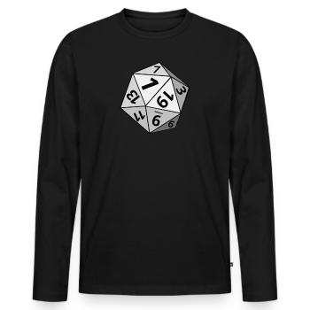 Dice Pitch Roleplay Dice Giftplay - T-shirt manches longues Premium bio Homme - noir - Devant - Nico (187cm)