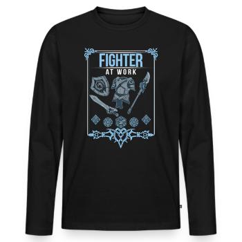 Dice Fighter Dice Giftplay Roleplay - T-shirt manches longues Premium bio Homme - noir - Devant - Nico (187cm)