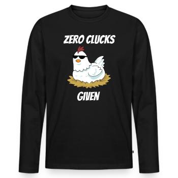 Cooles Hühnchen Hühnerhalter Hühnerstall Geschenk - Männer Premium Bio Langarmshirt - Schwarz - Vorne - Nico (187cm)